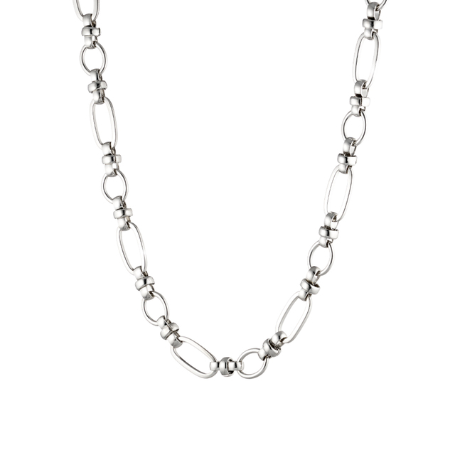 Women's Necklace Pretty 01L15-01688 Loisir Silver Chain With Links