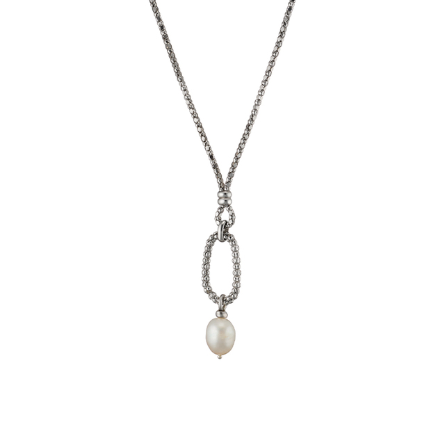 Women's Necklace Success 01X05-05424 Oxette Silver With Chain 0.25 cm And Pearl