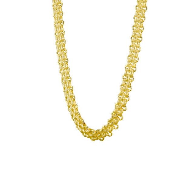 Women's Necklace Links 01X27-00411 Oxette Steel Gold Plated Chain