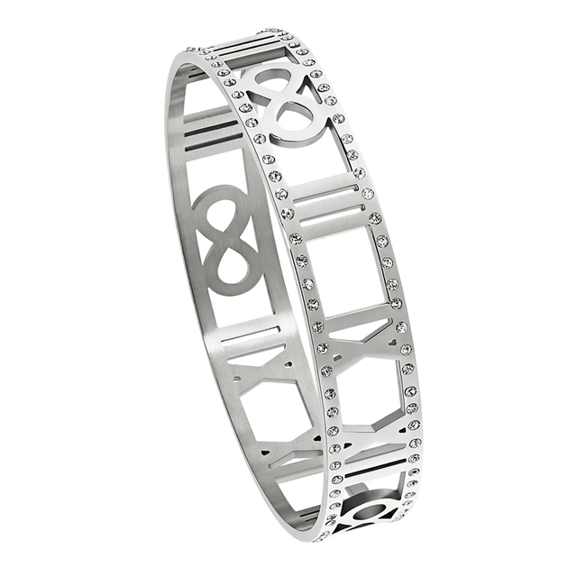 Woman steel bangle bracelet crystals LOISIR 02L03-00449