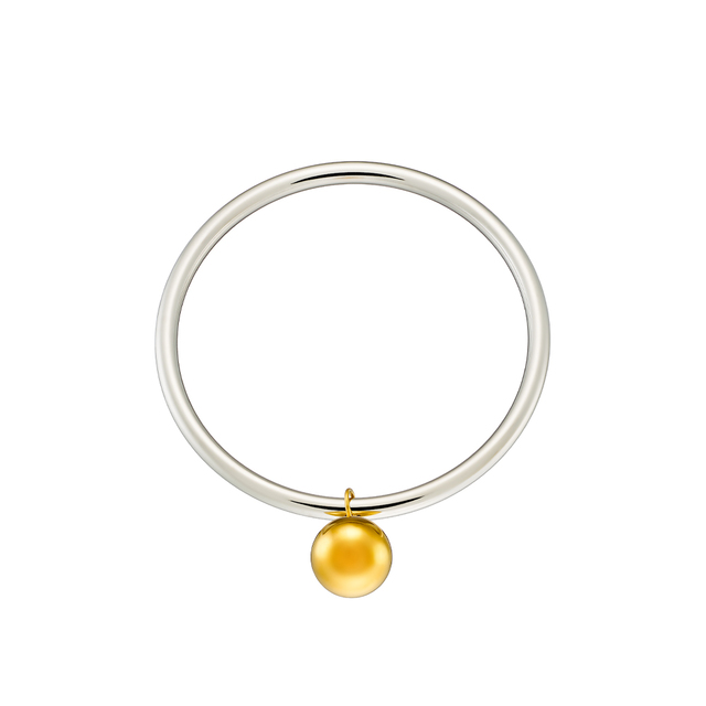 Γυναικείο Δίχρωμο Bangle Βραχιόλι Links 02L03-00729 Loisir Ατσάλινο Με Σφαίρα