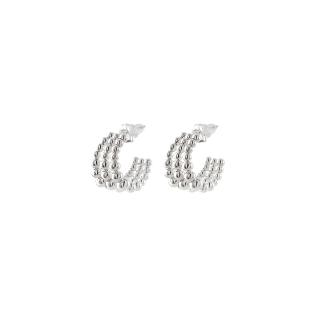 Women's Earrings Links Triple Hoops 03J03-00001 Loisir 316L Steel