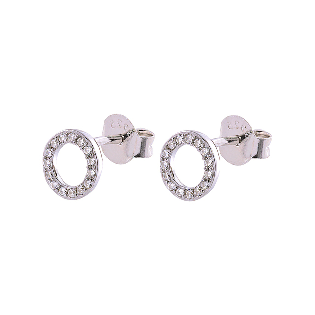 Women's Earrings Tiny 03L01-04374 Loisir Silver 925-Rhodium Plating