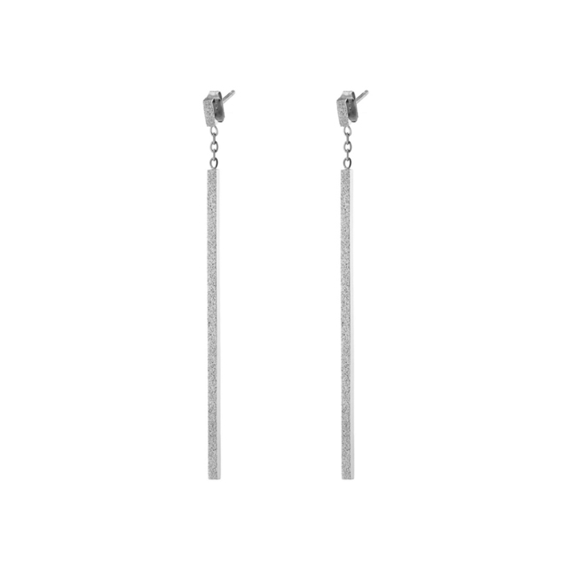 Women's Earrings Sparkling Loisir 03L03-00223 Steel Long With Sand Effect