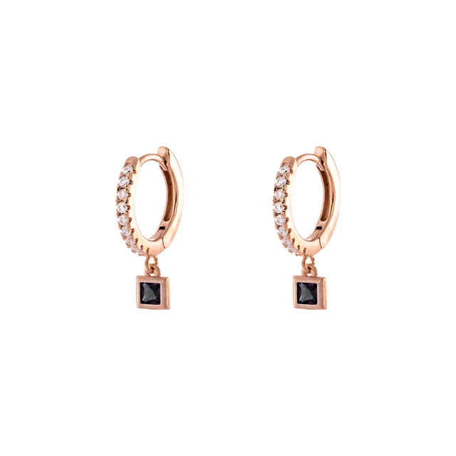 Women's Hoop Earrings Flirty  03L15-00828 Loisir Bronze-Pink Gold IP
