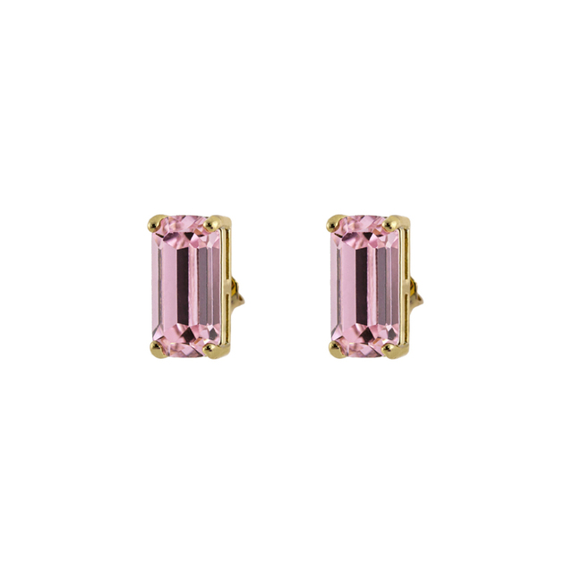 Women's Earrings Dance 03L15-01144 Loisir Brass-Gold Plating With Pink Crystal