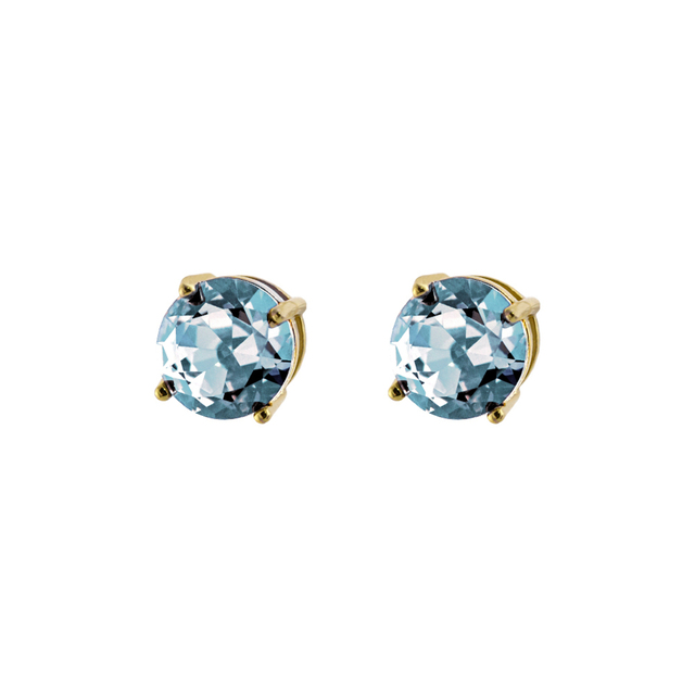Women's Earrings Dance 03L15-01151 Loisir Brass-Gold Plating With Aqua Crystal