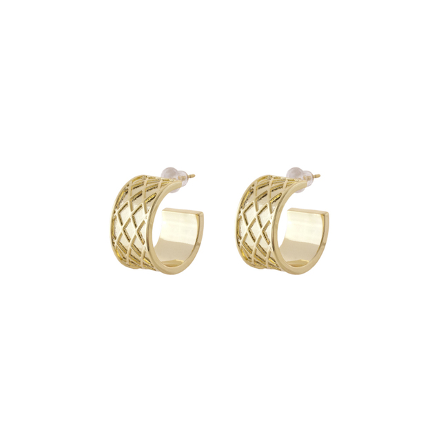 Women's Hoop Earrings 03L15-01818 Loisir Brass With Gold Plating