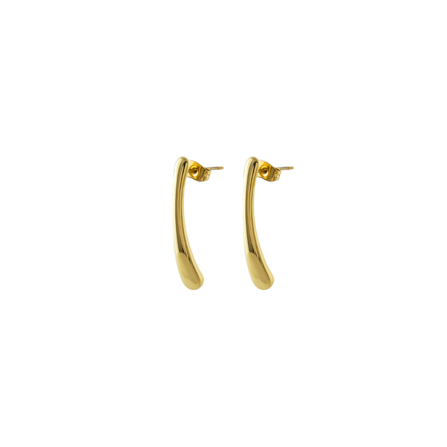 Γυναικεία Κυρτά Σκουλαρίκια Links 03L27-00589 Loisir Ατσάλι 316L Επιχρυσωμένο 