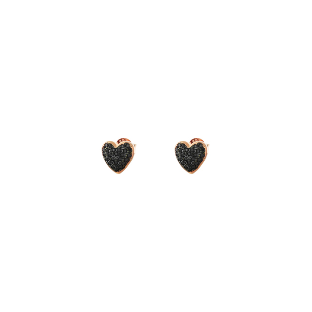 Rocking Earrings Hearts Silver 925 Gold Plated Rose Gold 03X05-02457 Oxette