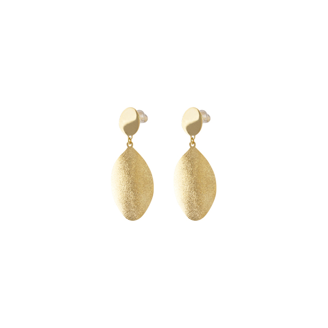 Women's Earrings Amal 03X05-03457 Oxette Silver Gold Plated With Oval Element