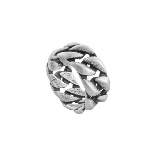 Men's Ring 04X03-00208 Oxette Steel Matt Oxidized Perforated