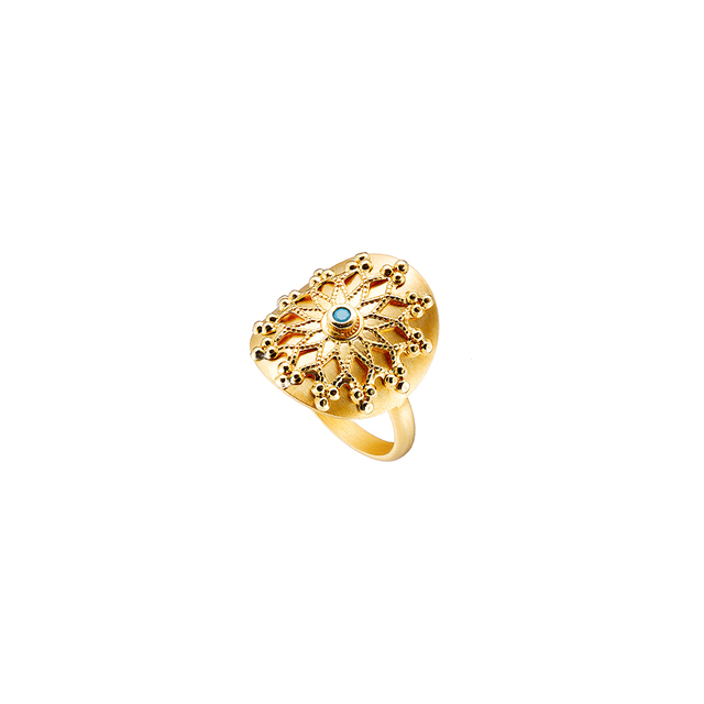 Ring Grecian Chic  04X05-01552 OXETTE Silver 925-Gold Plated
