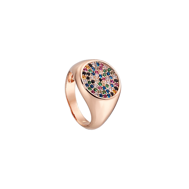 Women's Ring Optimism 04X15-00137 Oxette Bronze-Pink Gold Plated IP