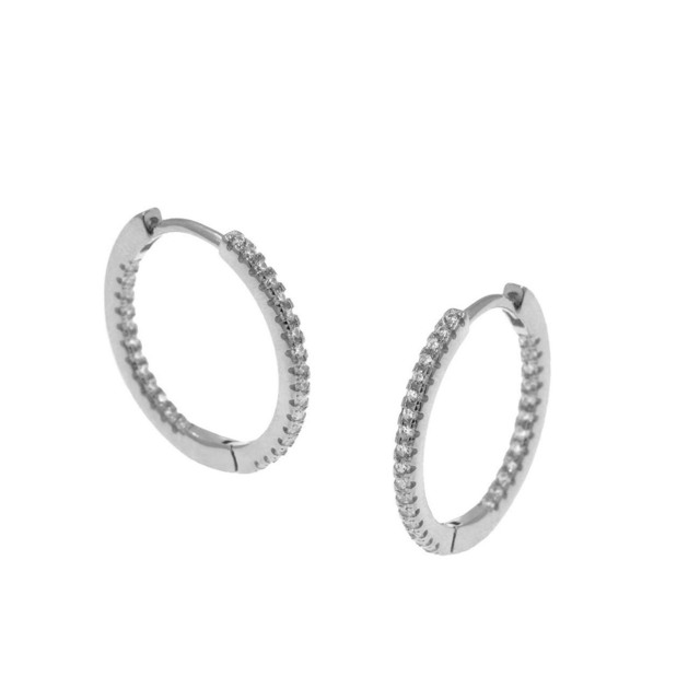 Women's Hoop Earrings Silver 925103101799