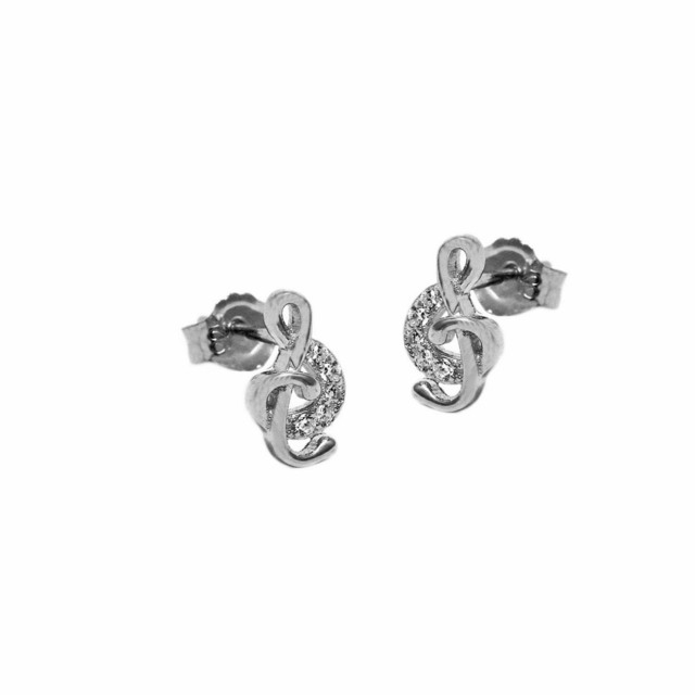 Women's Stud Earrings Key Of Soul Silver 925-Zircon Platinum Plating 103102312.700