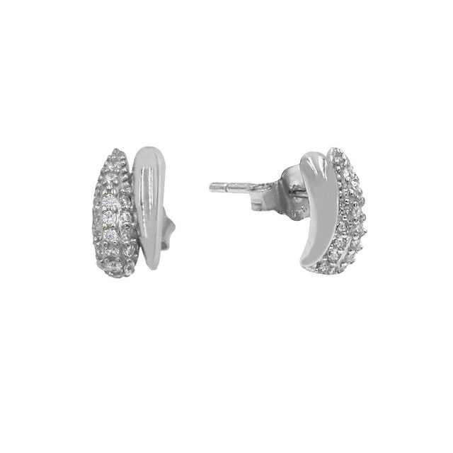 Women's Stud Earrings Silver 925 Zirconia-Rhodium Plating 103102883.700
