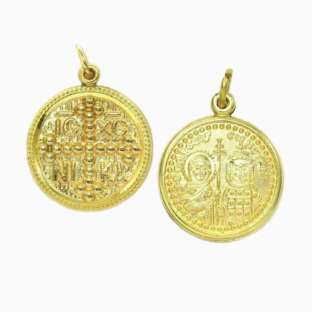 Pendant Constantine Two Sided Silver 925-Gold Plated 105103375.102
