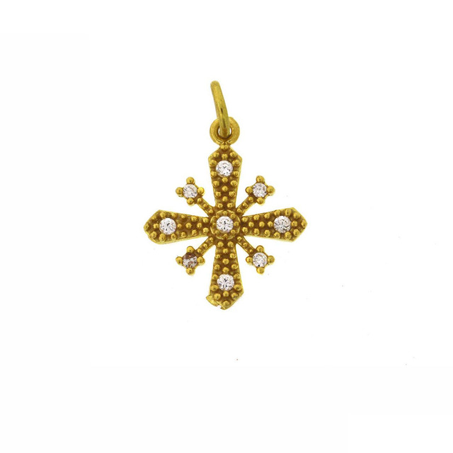 Women's Cross  With White  Zircons  Silver 925 105103421