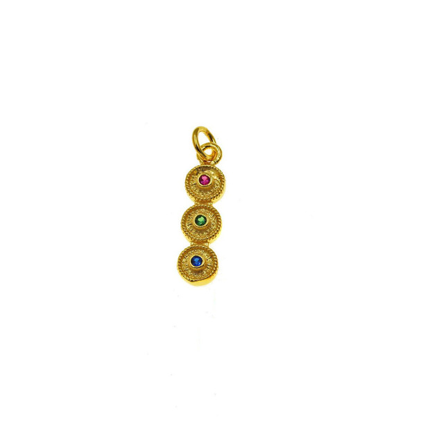 Women's Pendant Byzantine Silver 925 Gold Plated 105103628