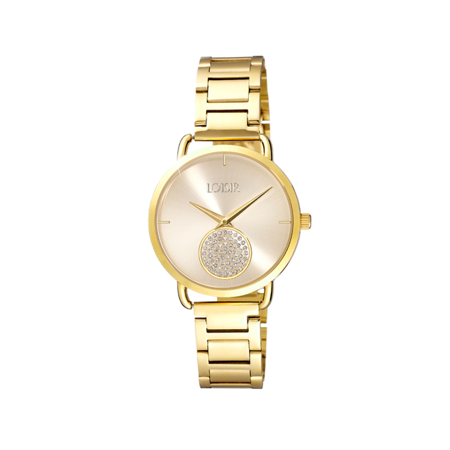 Glammy Watch 11L05-00677 With Gold Plated Steel Bracelet And Gold Dial With Crystals