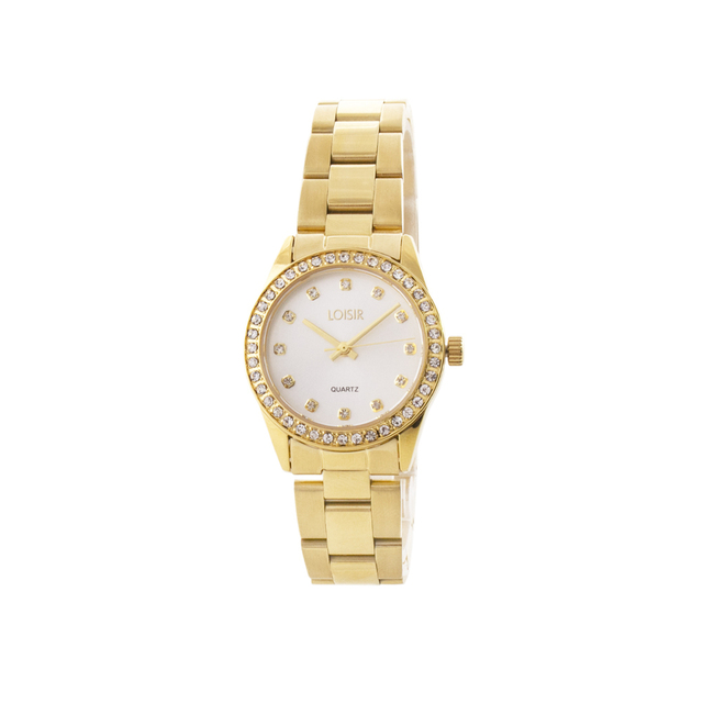 Women's Watch Hippy 11L05-00691 Loisir With Steel Gold-Plated Bracelet And Silver Dial With Crystals
