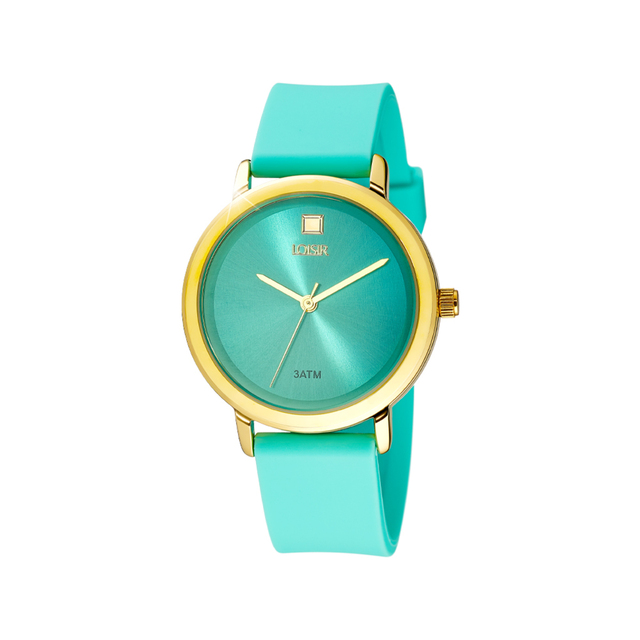 Γυναικείο Ρολόι New Popsicle 11L75-00365 Loisir Με Τυρκυάζ Λουράκι Σιλικόνης Και Τυρκουάζ Καντράν 