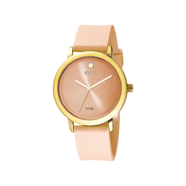 Women's Watch New Popsicle 11L75-00369 Loisir With Nude Silicone Strap And Nude Dial