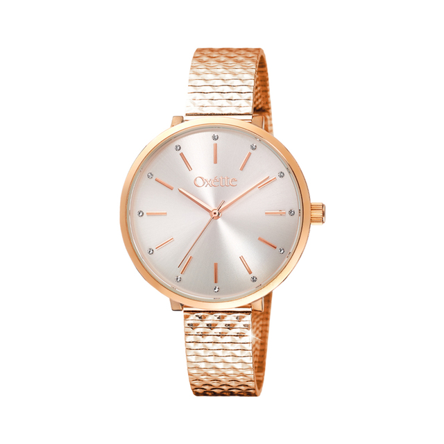 Women's Watch Gloss 11X05-00735 Oxette With Rose Gold Steel Bracelet And Silver Dial