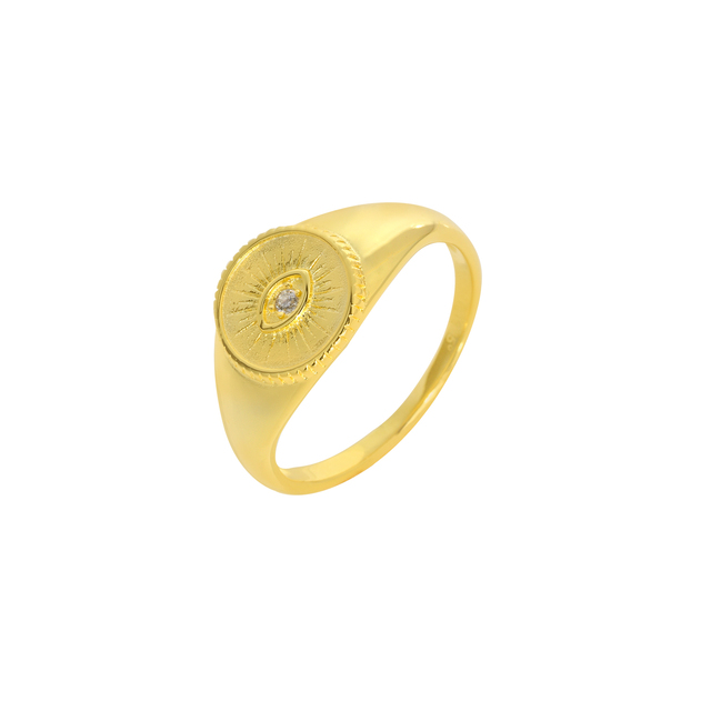Ring Eye Silver 925 Gold Plated1A-RG193-3 Prince