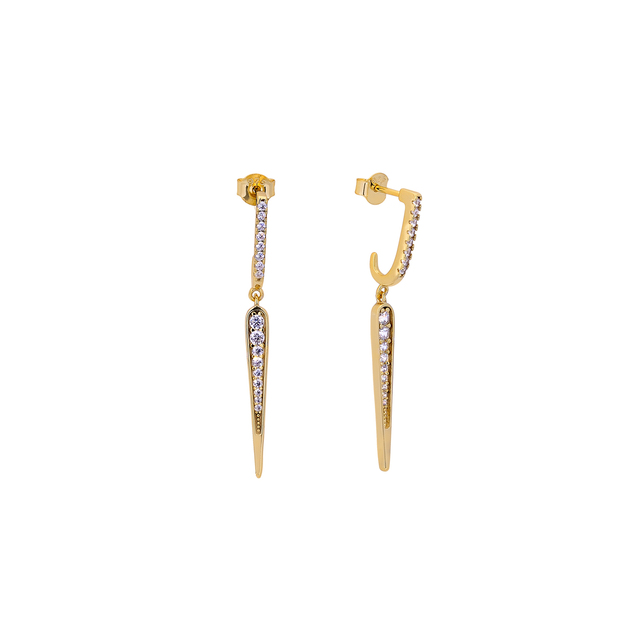 Women's Earrings Silver 925-Gold Plating 1TA-SC126-3 Prince