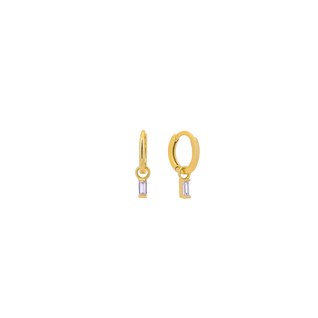 Women's Hoop Earrings Silver 925-Gold Plating 1TA-SC129-3 Prince