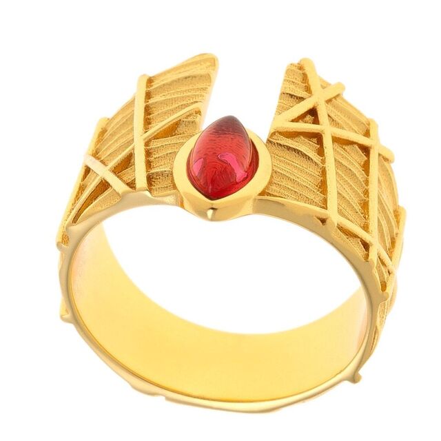 Women's Ring Arteon 23882 Brass-Gold Plated With Burgundy Stone