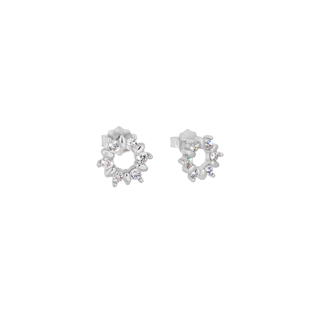 Women's Stud Earrings Star Silver 925-Zircon Rhodium Plated 2A-SC472-1 Prince