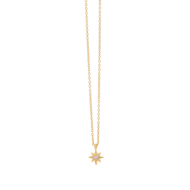 Women's Necklace Star Silver 925 Gold Plated-Zircon 2TA-KD146-3 Prince