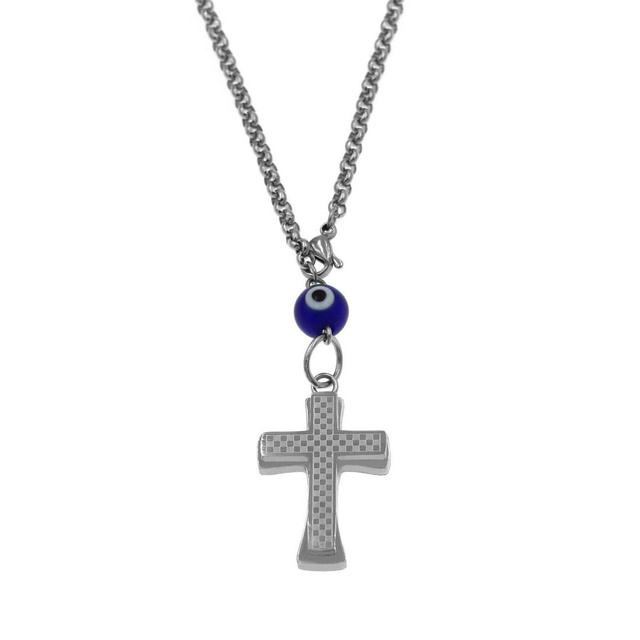 Car Amulet Cross Steel 316L with Eye 309400791