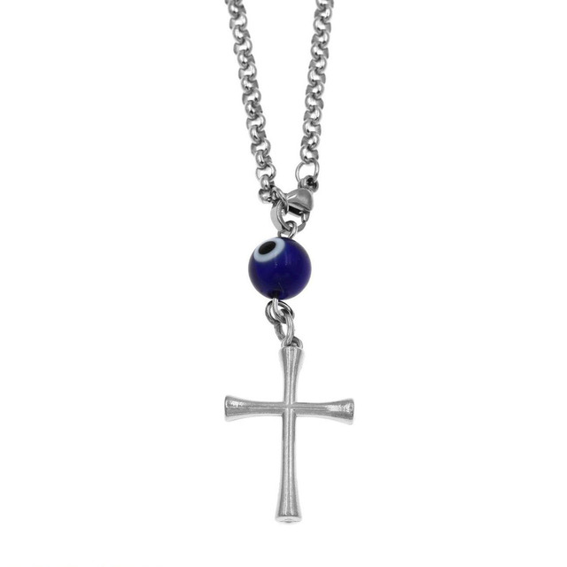 Car Amulet Cross Steel 316L with Eye 309408196.001