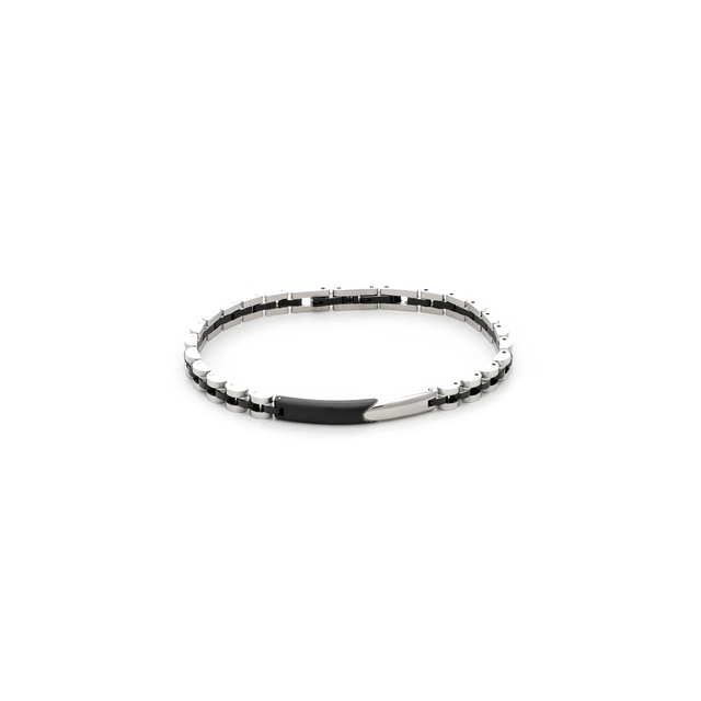 Men's Bracelet 31C-BR091SB Visetti Steel Black IP-One Face