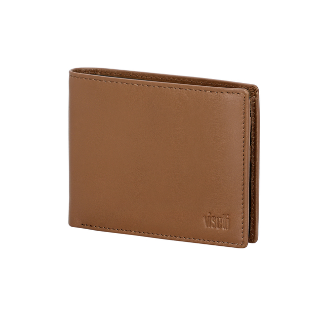 Men's Leather Wallet 31H-WA003BC Visetti Light Brown