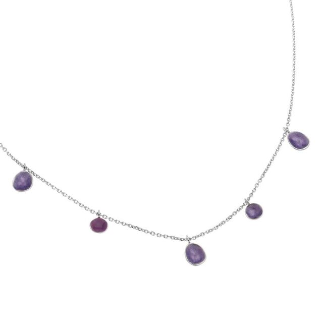 Women's Petals Necklace 32886 Arteon Silver 925-Purple Enamel
