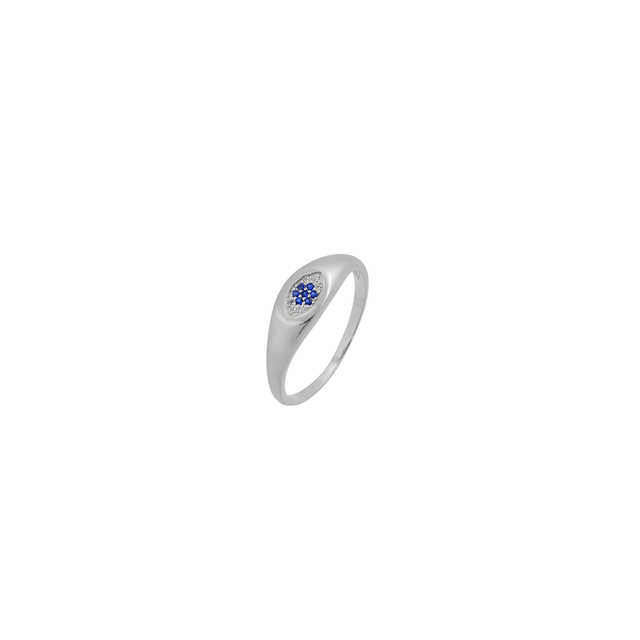 Ring Eye Silver 925 Platinum Plated 3A-RG211-1M Prince