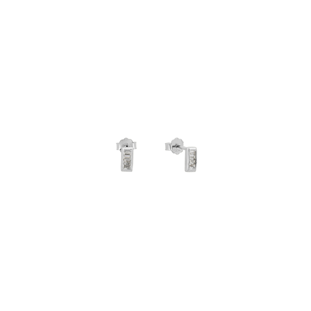 Women's Stud Earrings Silver 925-Rhodium Plating Zircon 3A-SC632-1 Prince