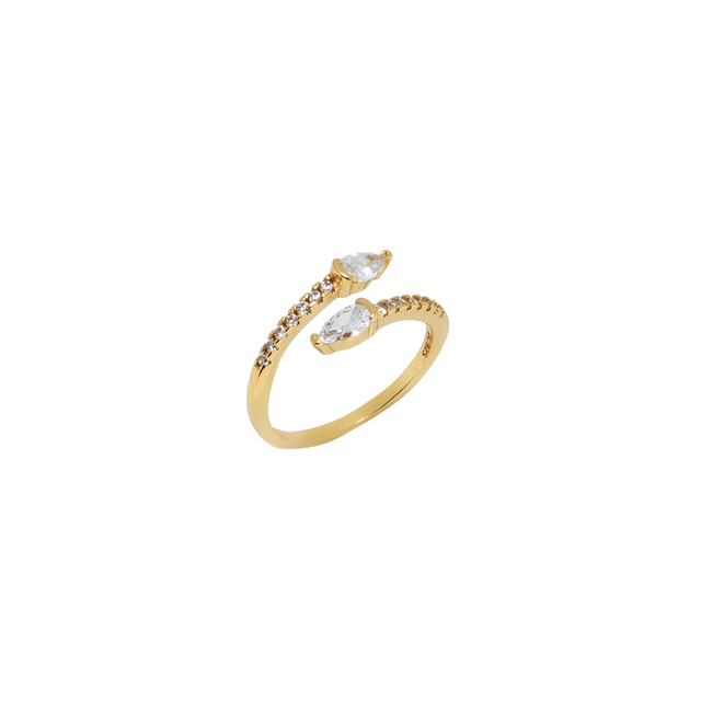 Γυναικείο Δαχτυλίδι  Ασήμι 925-Ζιργκόν Επιχρυσωμένο 3ZK-RG143-3 Prince