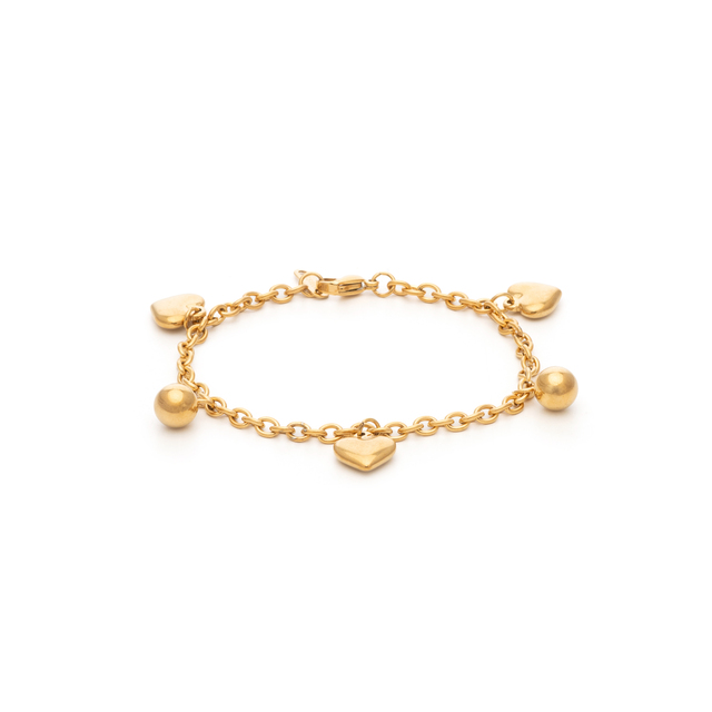 Women's Bracelet Hearts Visetti 42AF-BR005G Steel 316L-Gold Plating IP