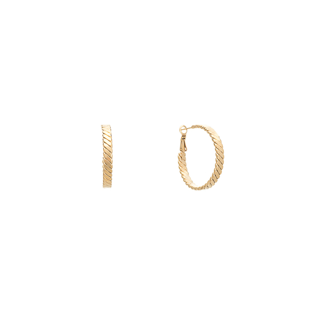 Women's Hoop Earrings 42K-SC025G Visetti Steel 316L-Gold IP