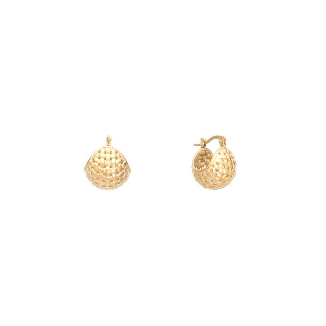 Women's Ηoop Earrings Visetti 42K-SC052G Steel 316L-Gold Plating IP