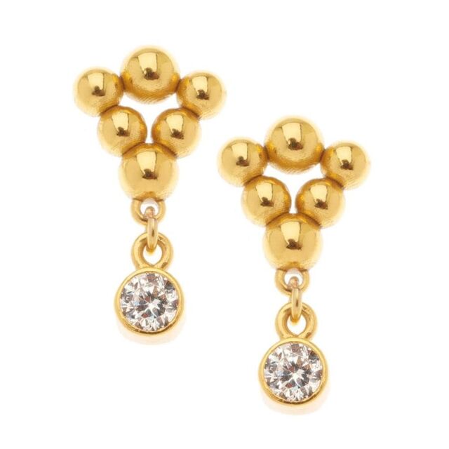 Women's Earrings Arteon 51144 Silver 925-Gold Plated With Stone Pendant