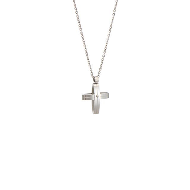 Men's Cross Necklace 51D-KD069S Visetti Steel 316L