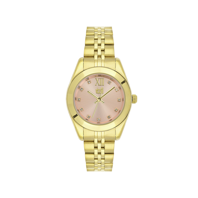 Γυναικείο Ρολόι Visetti 52Z-SW015GP Steel 316L-Gold IP-Ροζ Καντράν