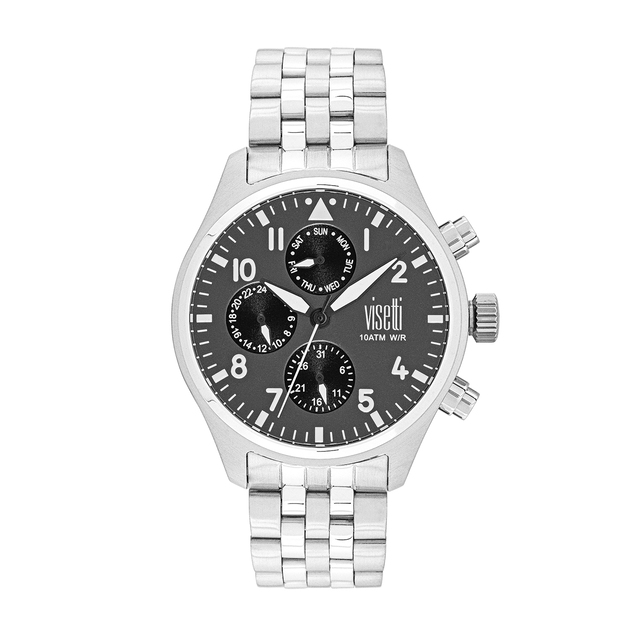 Men's Watch Navigator 61Z-SW004SB Visetti 316L Steel Gray Dial